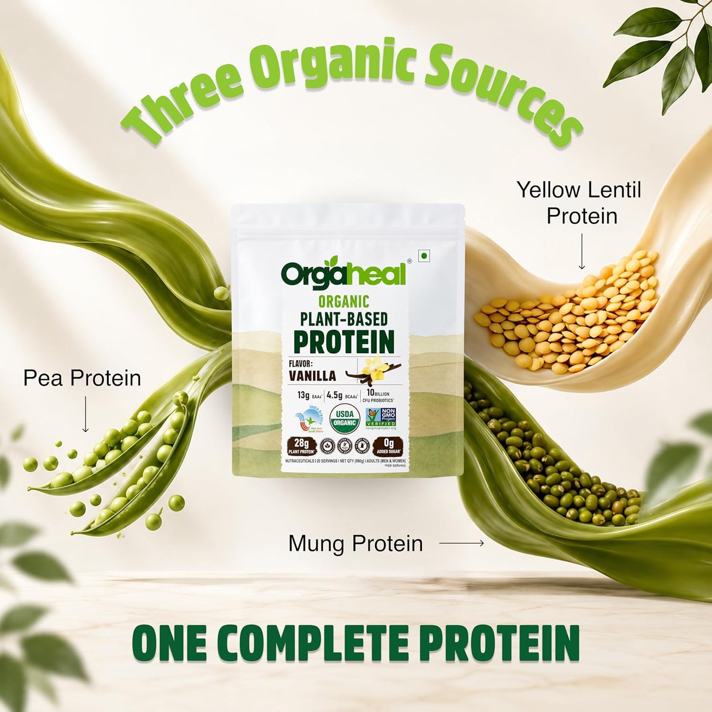 Orgaheal Organic Plant Protein Powder – 980g - Vanilla