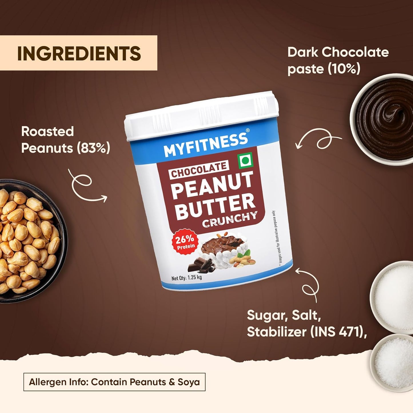 MYFITNESS Peanut Butter Chocolate Spread Crunchy