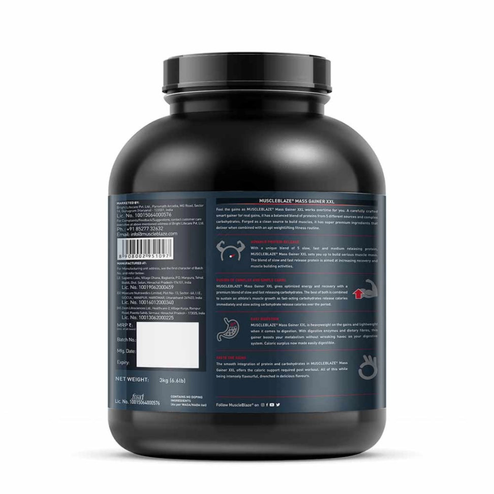 MuscleBlaze Mass Gainer XXL with Complex Carbs & Proteins