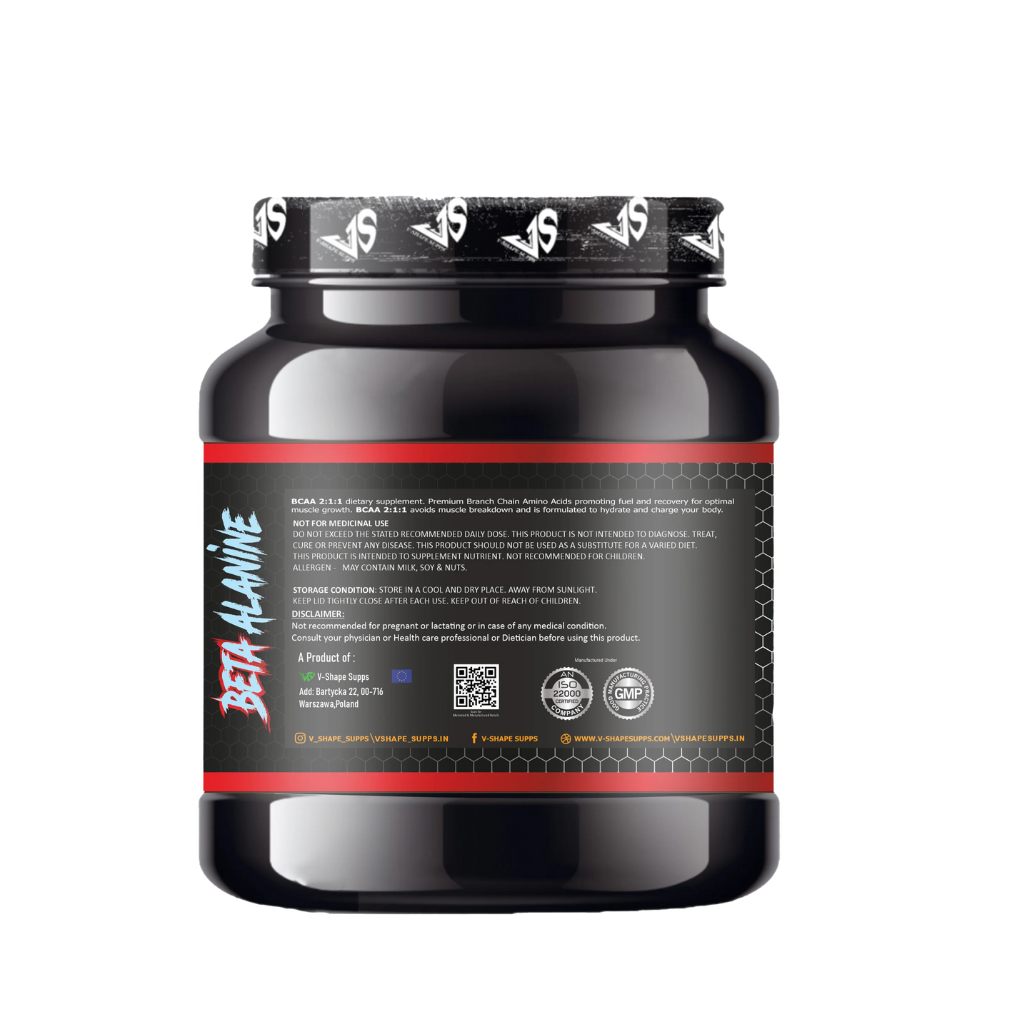 V-Shape Supps Beta Alanine 250g (83 Servings)