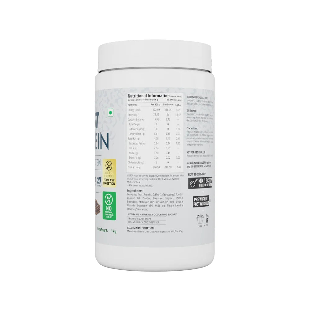 One Science Yeast Protein – Fermented Protein 1kg | 26g Protein