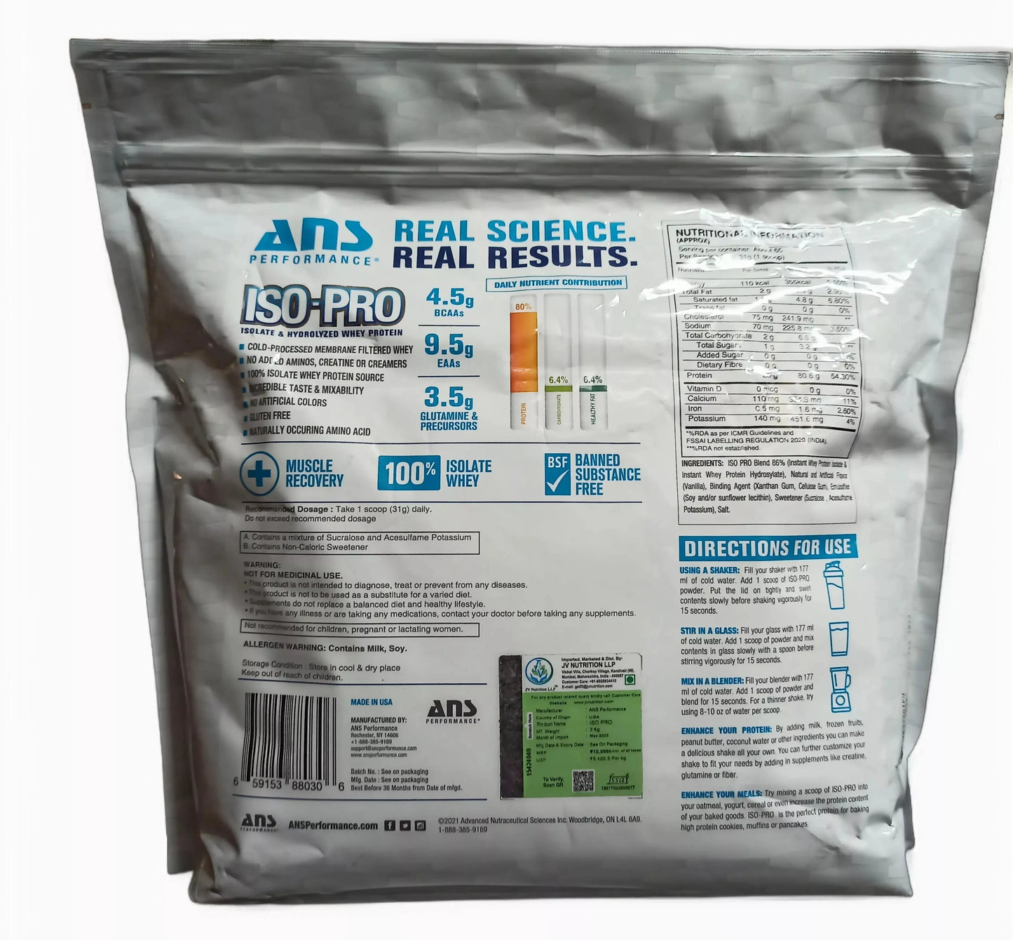 ANS Performance ISO-PRO Isolate & Hydrolyzed Whey Protein